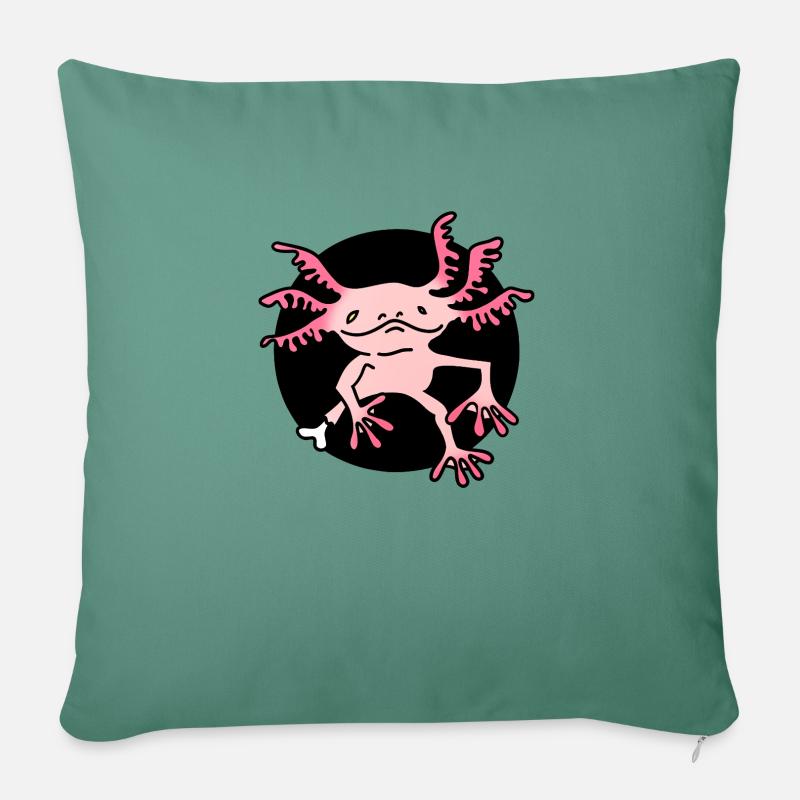 Axolotl - Sofakissenbezug 45 x 45 cm - Tanngrün