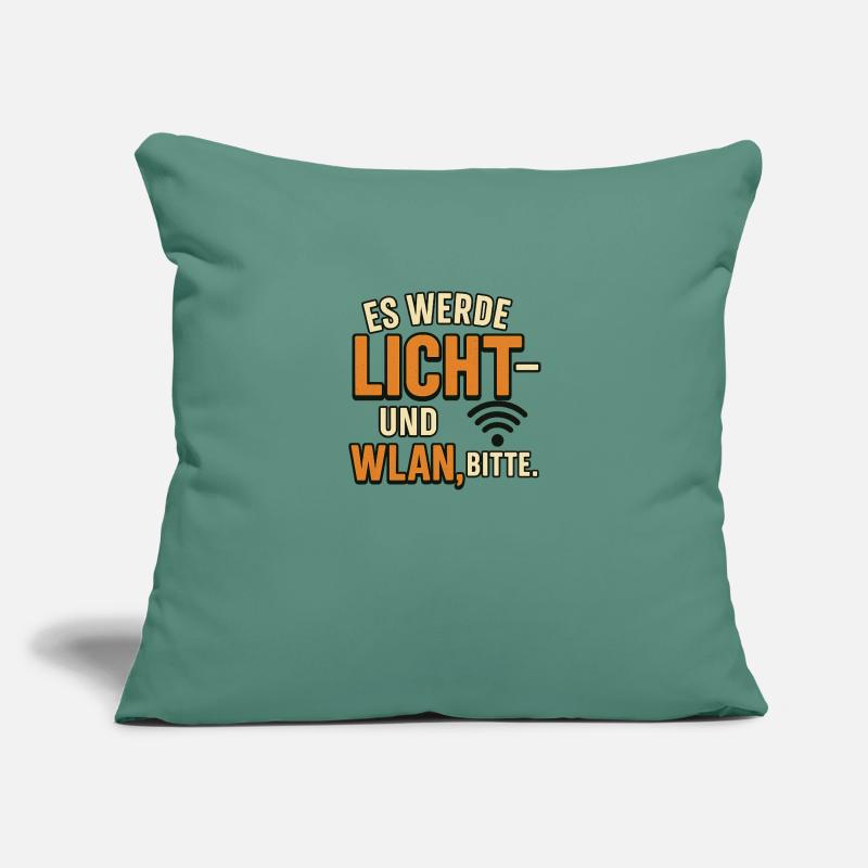 Es werde Licht und WLAN bitte Sofakissenbezug 45 x 45 cm