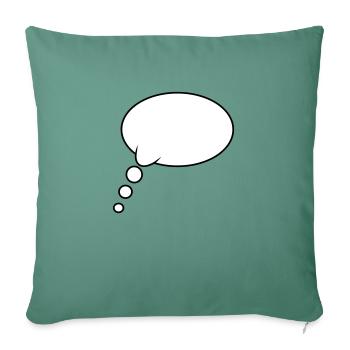Pensée : Bubble Design - Housse de coussin décorative 45 x 45 cm - vert sapin - Devant