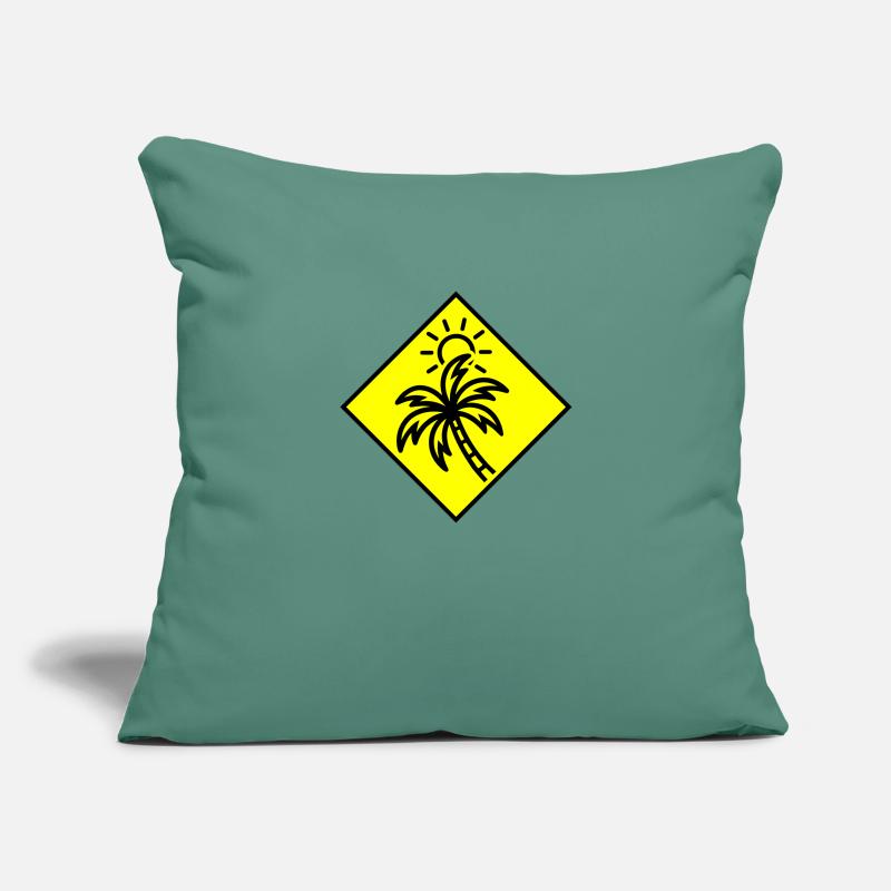 Palm Tree Sun Icon Sofa pillowcase 17,3'' x 17,3'' (45 x 45 cm)