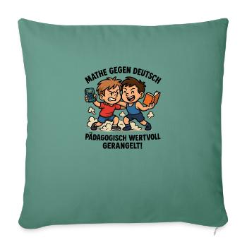 Math German Duel Wrestling - Sofa pillowcase 17,3'' x 17,3'' (45 x 45 cm) - cypress green - Front