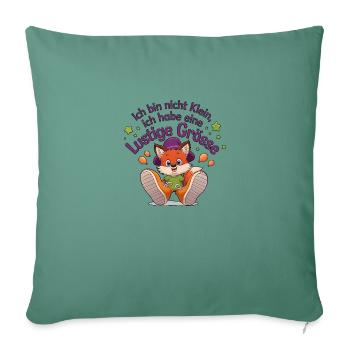 I'm not small – funny fox saying - Sofa pillowcase 17,3'' x 17,3'' (45 x 45 cm) - cypress green - Front