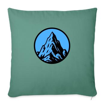 Mountain Icon Mountain Mountains - Sofa pillowcase 17,3'' x 17,3'' (45 x 45 cm) - cypress green - Front