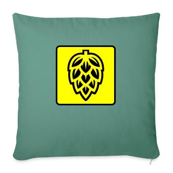 Hops Symbol Barley Malt - Sofa pillowcase 17,3'' x 17,3'' (45 x 45 cm) - cypress green - Front
