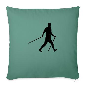 Nordic Walker - Wandern - Spazieren - Sofa pillowcase 17,3'' x 17,3'' (45 x 45 cm) - cypress green - Front