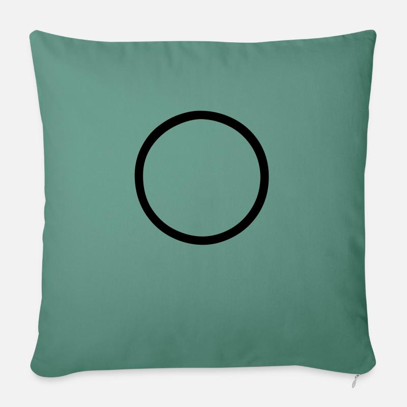 Runder Kreis 2 dick - Sofakissenbezug 45 x 45 cm - Tanngrün
