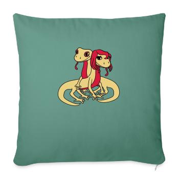couple couples love 2 friends in love woman female - Sofa pillowcase 17,3'' x 17,3'' (45 x 45 cm) - cypress green - Front