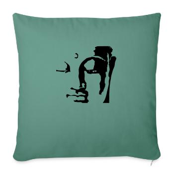 buddha face - Housse de coussin décorative 45 x 45 cm - vert sapin - Devant