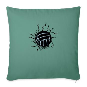 fissure volley impact sol volleyball waterpolo - Housse de coussin décorative 45 x 45 cm - vert sapin - Devant