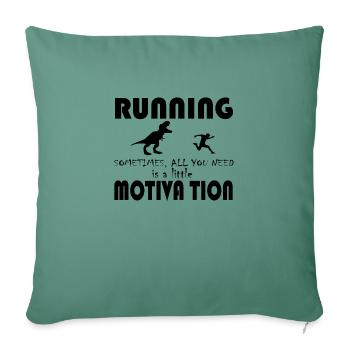 Dinosaurier Dino Dinosaur - Sofa pillowcase 17,3'' x 17,3'' (45 x 45 cm) - cypress green - Front