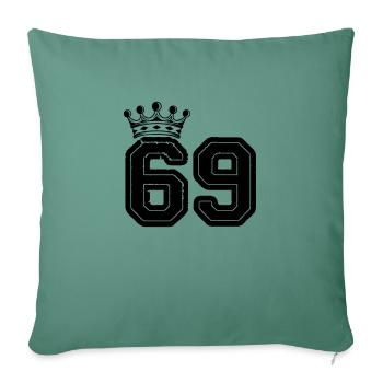 69 Crown - Sofa pillowcase 17,3'' x 17,3'' (45 x 45 cm) - cypress green - Front