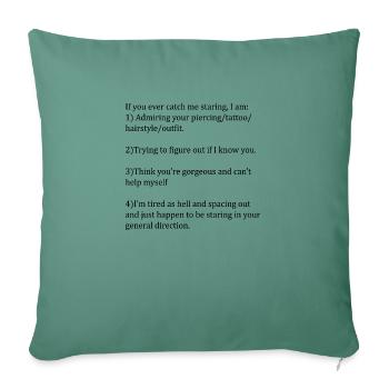 TEXT - Sofa pillowcase 17,3'' x 17,3'' (45 x 45 cm) - cypress green - Front