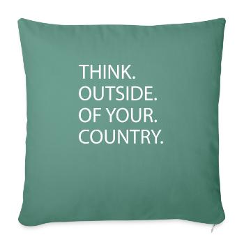 calligraphic birthday present idea family activity - Sofa pillowcase 17,3'' x 17,3'' (45 x 45 cm) - cypress green - Front