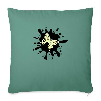 Butterfly Splash of Color - Sofa pillowcase 17,3'' x 17,3'' (45 x 45 cm) - cypress green - Front