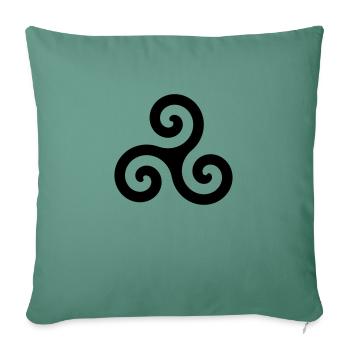 triskele symbol spiral - Sofa pillowcase 17,3'' x 17,3'' (45 x 45 cm) - cypress green - Front