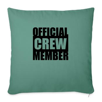 Official Crew Member - Housse de coussin décorative 45 x 45 cm - vert sapin - Devant
