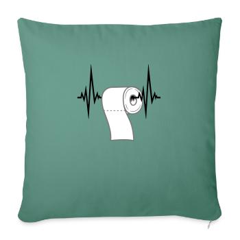 puls herzschlag frequenz toiletten papier klopapie - Sofakissenbezug 45 x 45 cm - Tanngrün - Vorne