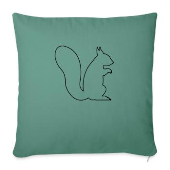 squirrel - Sofa pillowcase 17,3'' x 17,3'' (45 x 45 cm) - cypress green - Front