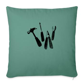 Tool Hammer Pliers Wrench Wrench - Sofa pillowcase 17,3'' x 17,3'' (45 x 45 cm) - cypress green - Front