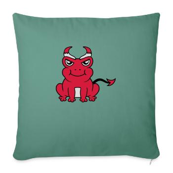 Devil Horns Frog Demon - Sofa pillowcase 17,3'' x 17,3'' (45 x 45 cm) - cypress green - Front