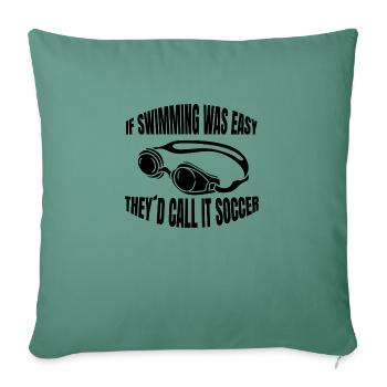 Nageuse Mme Schwimmer Schwimmverein Schwimmen - Housse de coussin décorative 45 x 45 cm - vert sapin - Devant