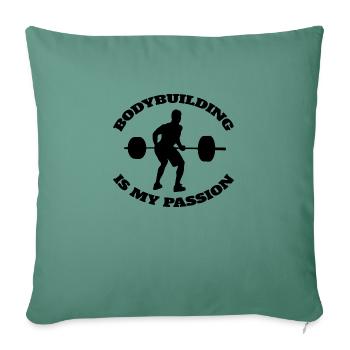 Bodybuilder Fitness Athlète Entraînement de force musculaire - Housse de coussin décorative 45 x 45 cm - vert sapin - Devant