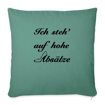 hohe Absätze 3 - Sofakissenbezug 45 x 45 cm - Tanngrün - Vorne