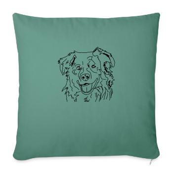 Australian Shepherd - Sofa pillowcase 17,3'' x 17,3'' (45 x 45 cm) - cypress green - Front