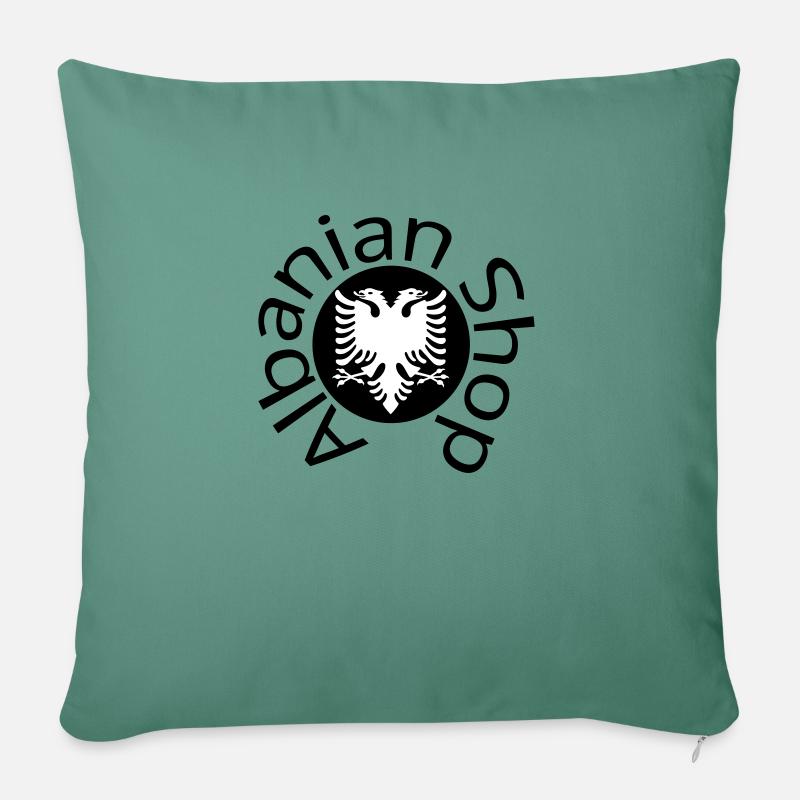 Albanian Shop Logo - Sofakissenbezug 45 x 45 cm - Tanngrün