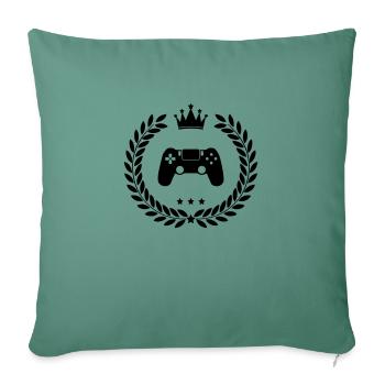 Gamer Coat of Arms - Sofa pillowcase 17,3'' x 17,3'' (45 x 45 cm) - cypress green - Front