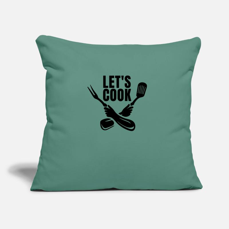 cuisinons Housse de coussin décorative 45 x 45 cm