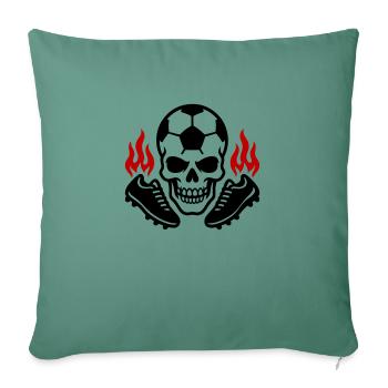 Football Skeleton Football Boots - Sofa pillowcase 17,3'' x 17,3'' (45 x 45 cm) - cypress green - Front