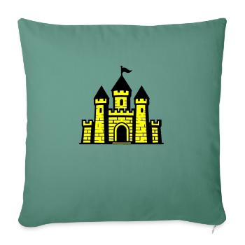 Castle Middle Ages Castle - Sofa pillowcase 17,3'' x 17,3'' (45 x 45 cm) - cypress green - Front