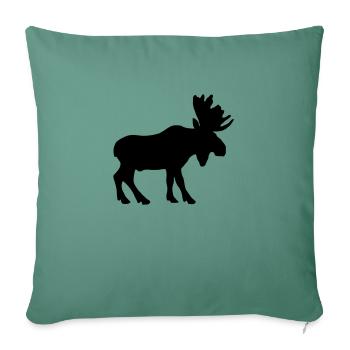 moose animal - Sofa pillowcase 17,3'' x 17,3'' (45 x 45 cm) - cypress green - Front