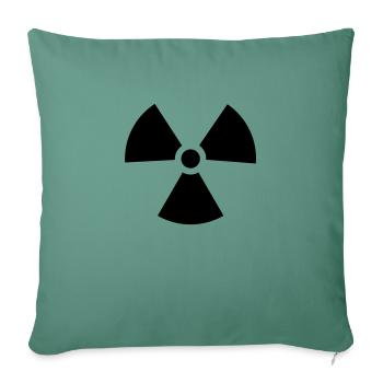 signe nucléaire - Housse de coussin décorative 45 x 45 cm - vert sapin - Devant