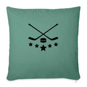 hockey_star_f1 - Housse de coussin décorative 45 x 45 cm - vert sapin - Devant