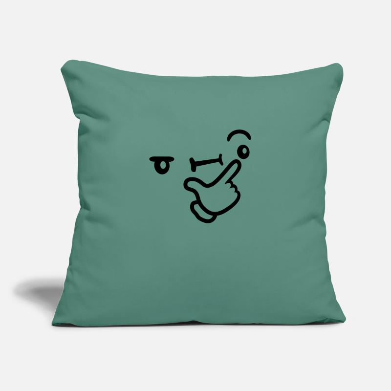 Icon Expression réfléchie du visage Housse de coussin décorative 45 x 45 cm