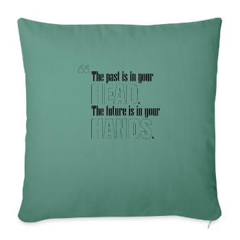 The past & The future - Sofa pillowcase 17,3'' x 17,3'' (45 x 45 cm) - cypress green - Front