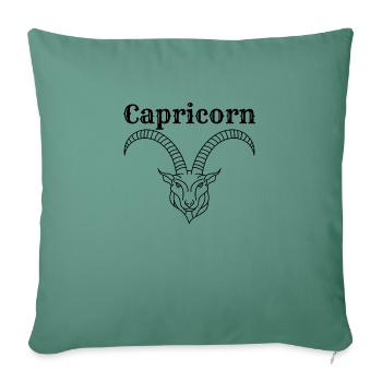 Capricorne - Housse de coussin décorative 45 x 45 cm - vert sapin - Devant