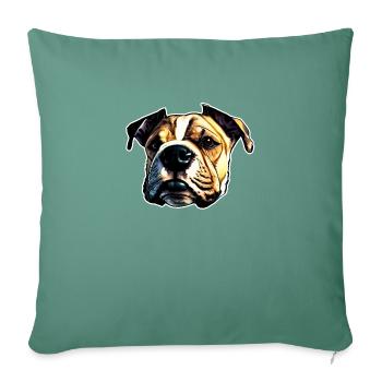 Staffordshire bull terrier - Sofa pillowcase 17,3'' x 17,3'' (45 x 45 cm) - cypress green - Front