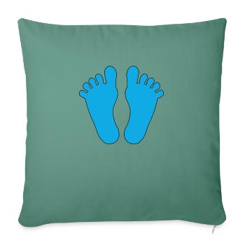 Bébé Pieds Garçon - Housse de coussin décorative 45 x 45 cm - vert sapin - Devant