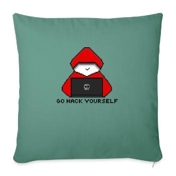 Go Hack Yourself Pixel Art - Sofa pillowcase 17,3'' x 17,3'' (45 x 45 cm) - cypress green - Front