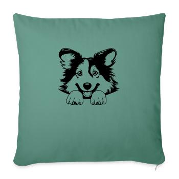 Collie - Sofa pillowcase 17,3'' x 17,3'' (45 x 45 cm) - cypress green - Front
