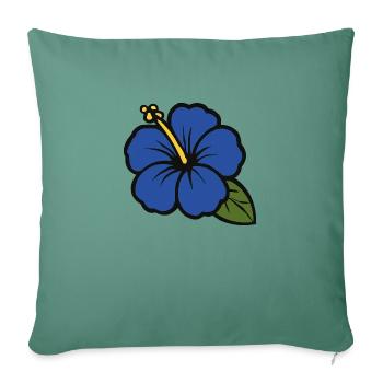 Hibiscus Flower - Sofa pillowcase 17,3'' x 17,3'' (45 x 45 cm) - cypress green - Front