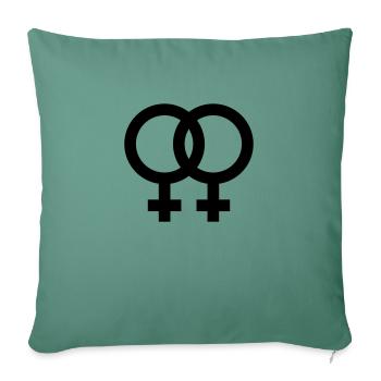 Lesbian - Sofa pillowcase 17,3'' x 17,3'' (45 x 45 cm) - cypress green - Front