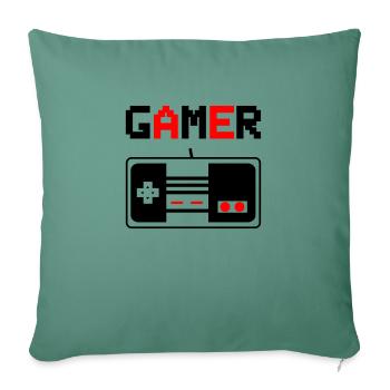 Gamer 01 - Sofa pillowcase 17,3'' x 17,3'' (45 x 45 cm) - cypress green - Front