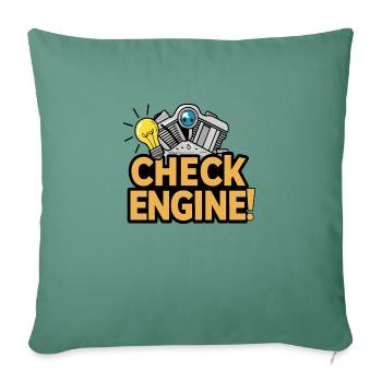 Check Engine - Sofa pillowcase 17,3'' x 17,3'' (45 x 45 cm) - cypress green - Front