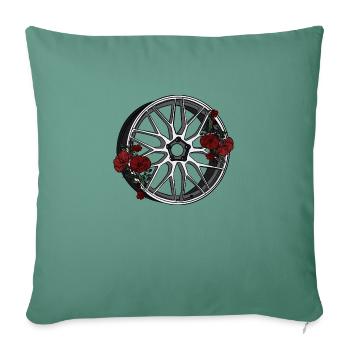 Bord - Housse de coussin décorative 45 x 45 cm - vert sapin - Devant