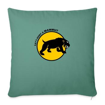 Saber-tooth tiger - Sofa pillowcase 17,3'' x 17,3'' (45 x 45 cm) - cypress green - Front