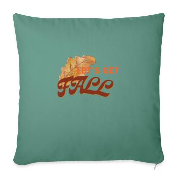Commençons l’automne | Commençons l’automne - Housse de coussin décorative 45 x 45 cm - vert sapin - Devant
